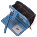 Women's expanding card holder wallet with anti-theft RFID protection in multiple colour options