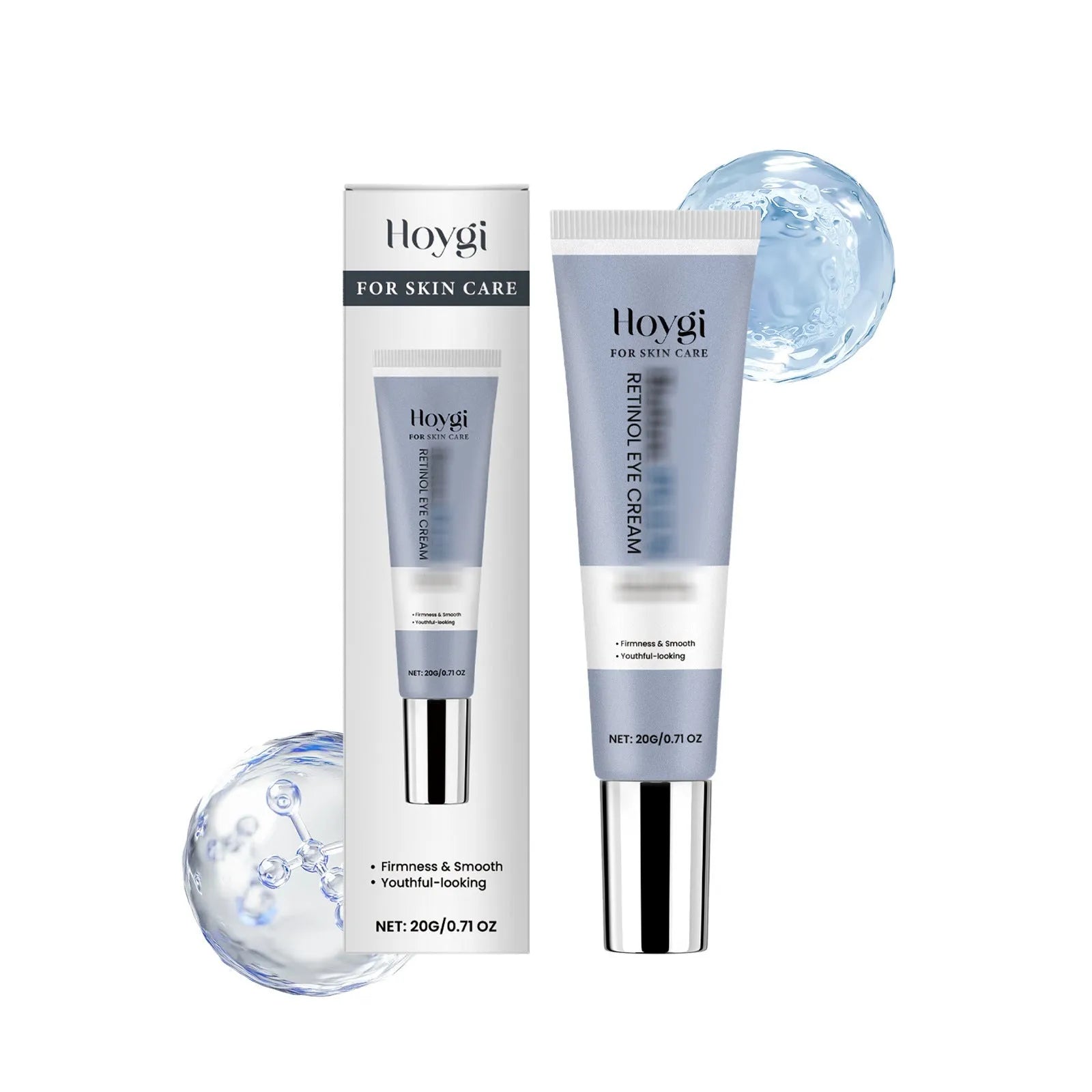 A single 20g tube of retinol soft moisturising eye cream on a white background.