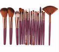 MAANGE 18 piece professional make-up brush set with fan-shaped cosmetic tool