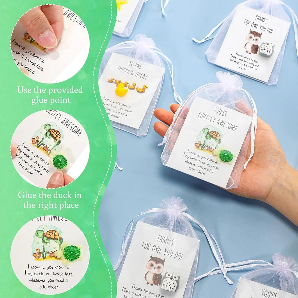 Set of resin office memo cards with pun inspiration phrases in various set size options