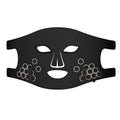 Black LED photon therapy face mask for home skin care treatment.