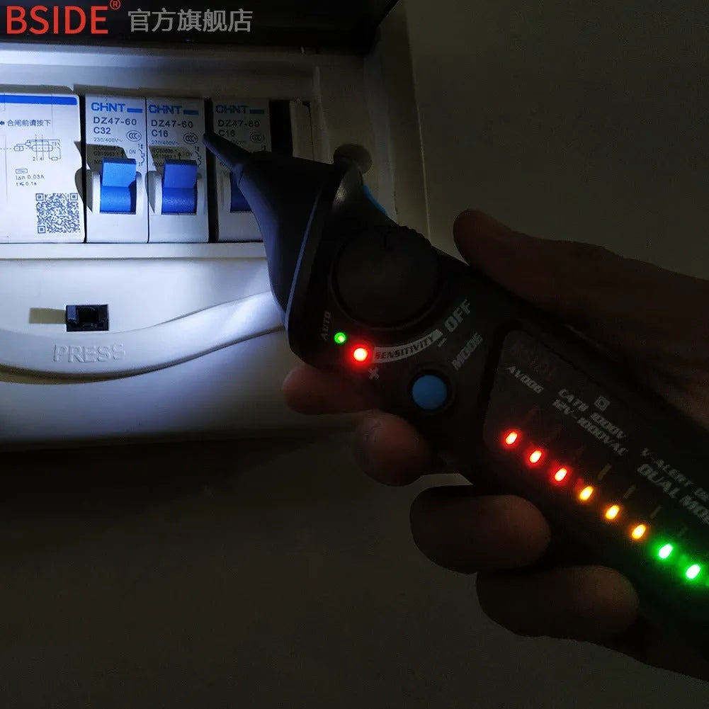 Round head smart sensor test pencil for high voltage electrical testing and circuit verification