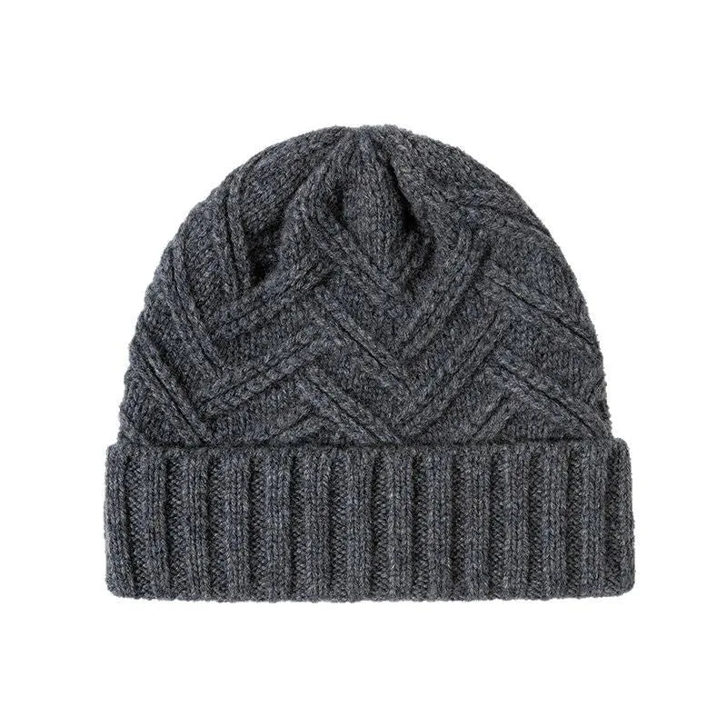 Women's thick wool knitted dome winter hat in six colour options