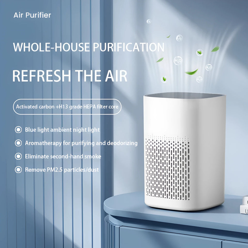Simple style desktop USB air purifier machine for small rooms under 10 square metres
