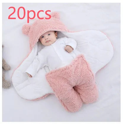 Baby quilted sleeping bag wrapper in cotton blend fabric with quilted pattern