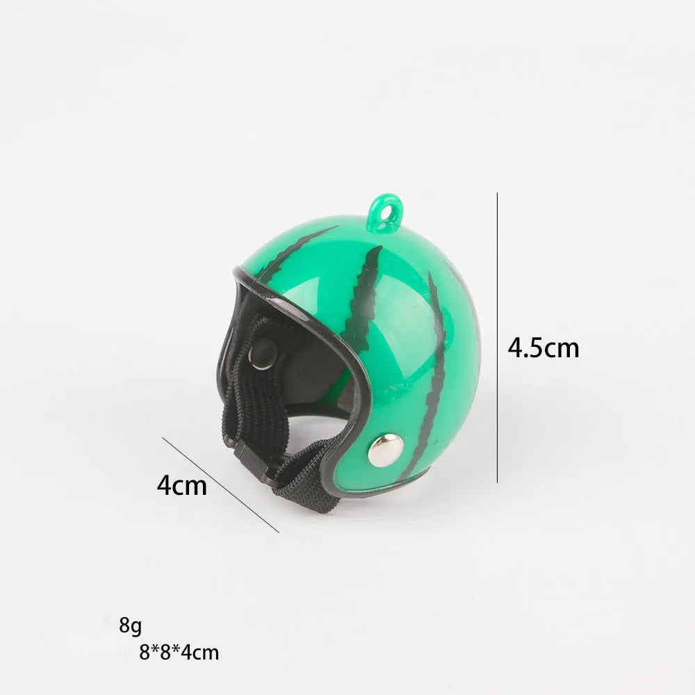 Adjustable pet safety helmet for small chickens and birds with sponge lining