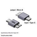 USB AM to Micro-B adapter cable with computer adapter for Micro 001-004 interface devices