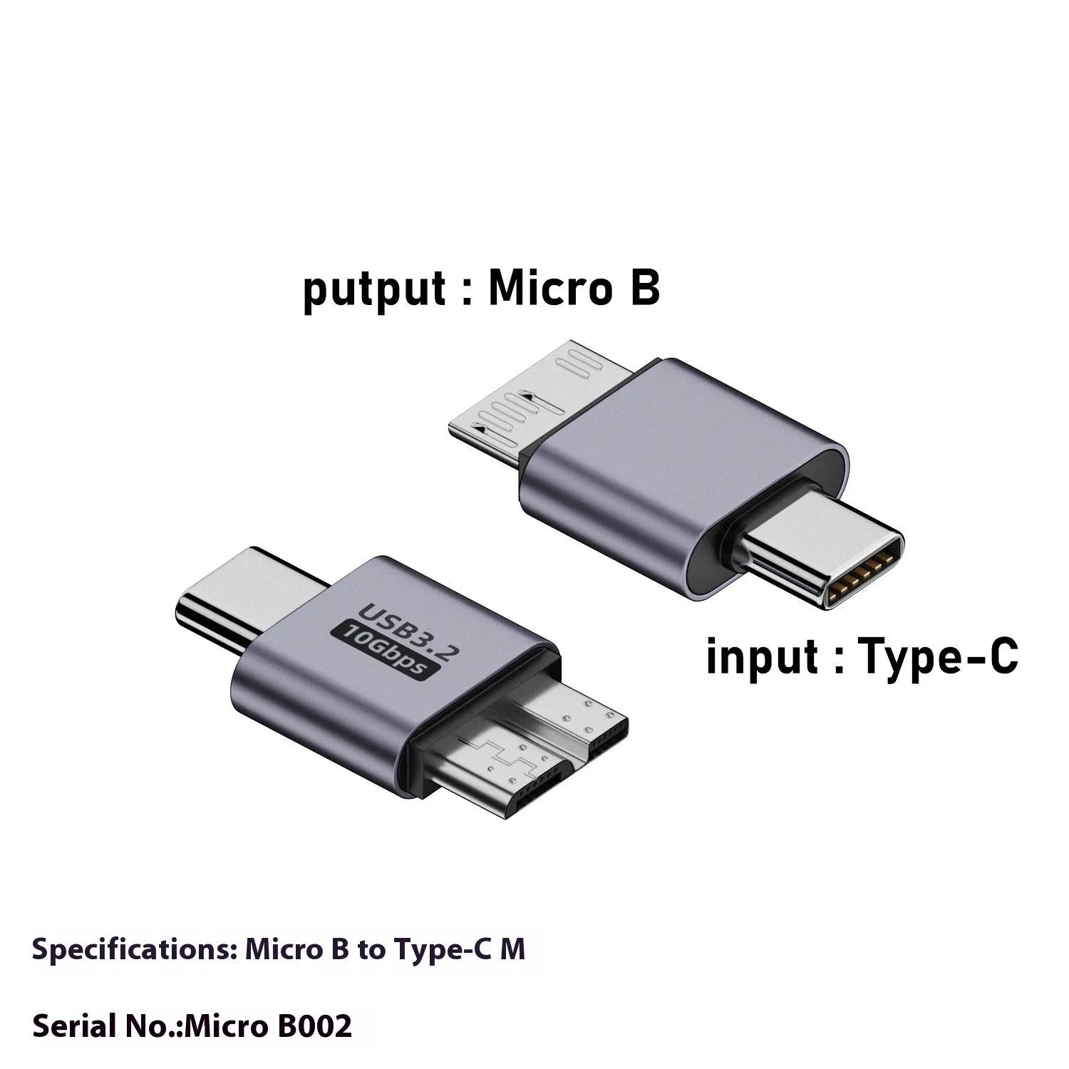 USB AM to Micro-B adapter cable with computer adapter for Micro 001-004 interface devices