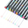 Ten 0.38mm syringe-style hook line pens for technical drawing, each 15.8 cm long.