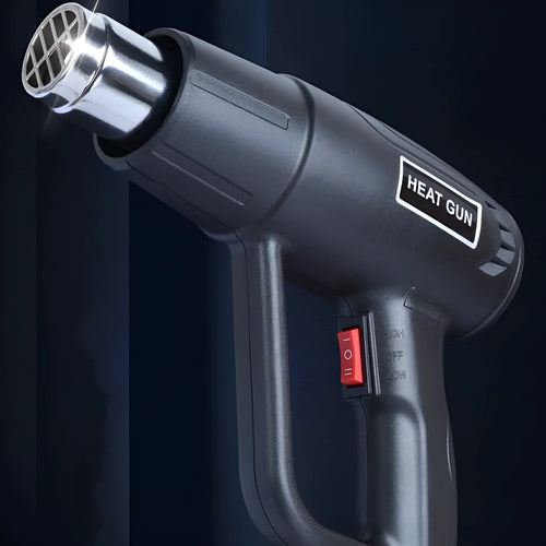 2000W industrial hot air gun with anti-slip grip and adjustable controls.