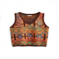 Round neck short sleeve printed t-shirt in loose fit with picture colour design