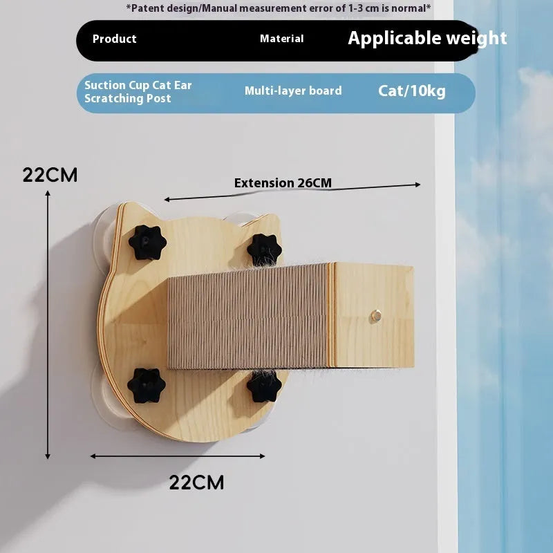 Sisal rope cat scratching post with space capsule suspended design and multiple configuration options