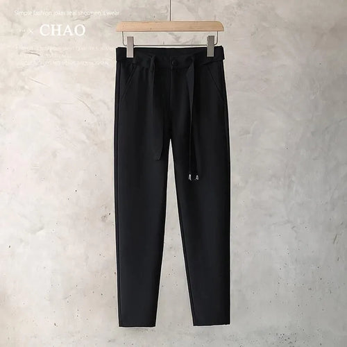 Boys slim straight wool trousers in business casual style with tapered fit and matching belt