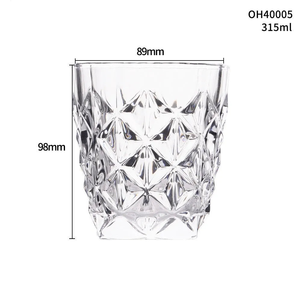 Crystal whiskey shot glass with thick bottom in multiple colour options