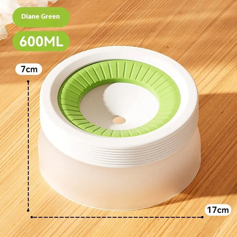 Pet suspension water bowl hanging with blue, green, or brown colour options