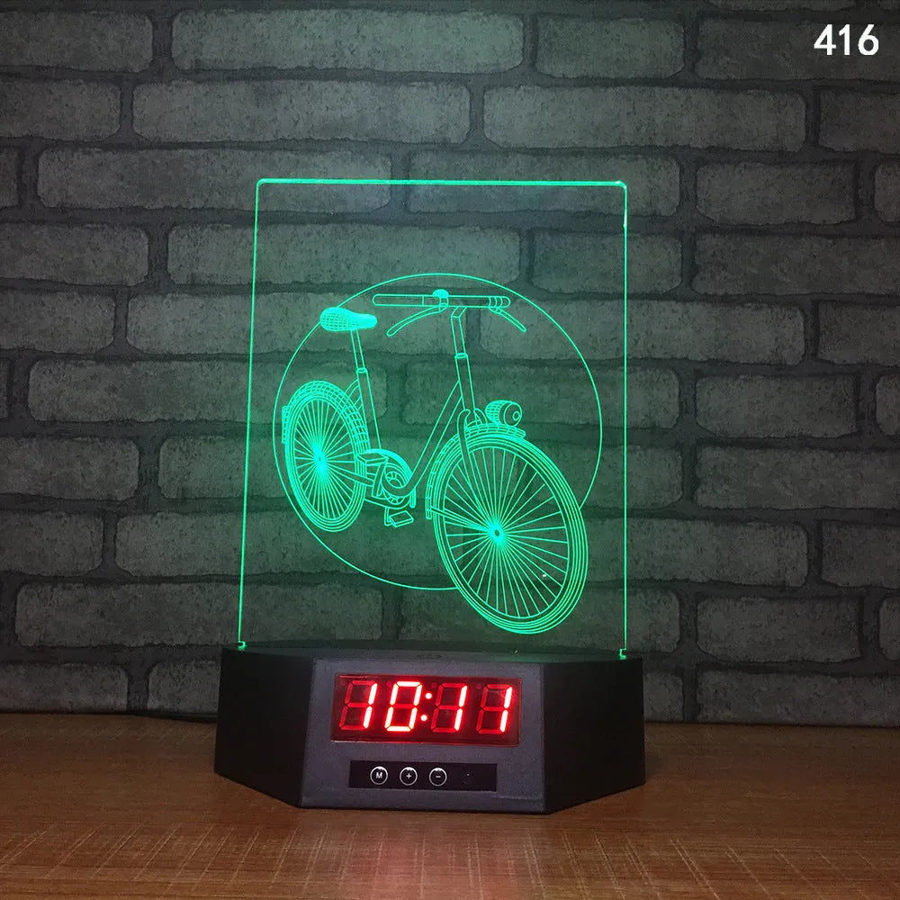 Glowing blue dolphin 3D night light with wireless charging base and remote control on wooden table