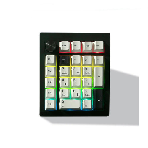 Wireless mechanical numeric keyboard in black and white colour options