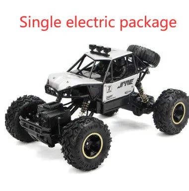 Large 4WD remote control climbing car with 2.4G wireless remote on off-road terrain