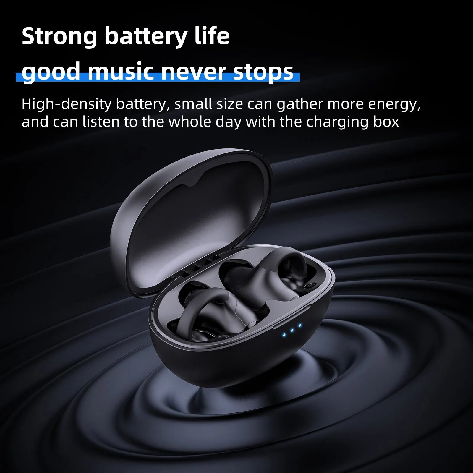 T306 black and white Bluetooth sports gaming headphones with ear hook clip-on design