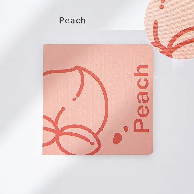 Square 14.5cm notebook with embossed fruit cover design and 80g thickened paper pages