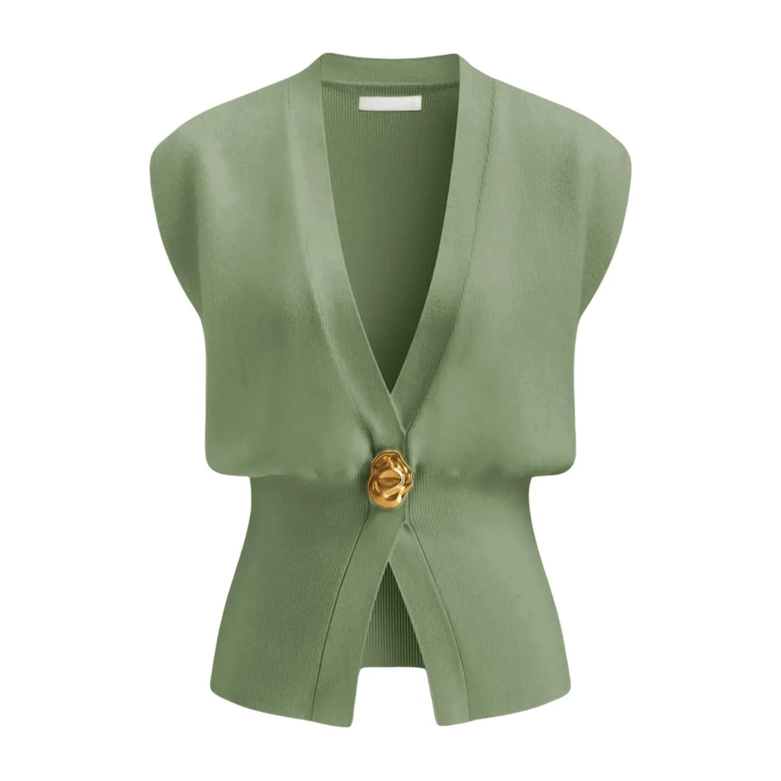 Women's loose fit V-neck button cardigan in knitted polyester available in six colours