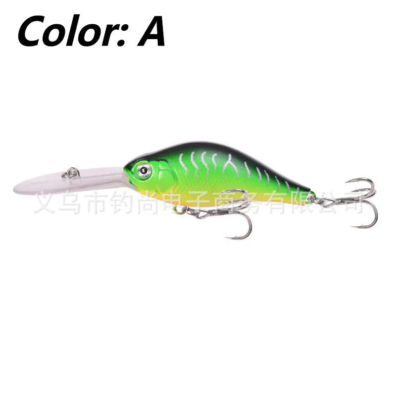 Floating Rock Little Fat Man deep diving fishing lure with long tongue board design in multiple colours