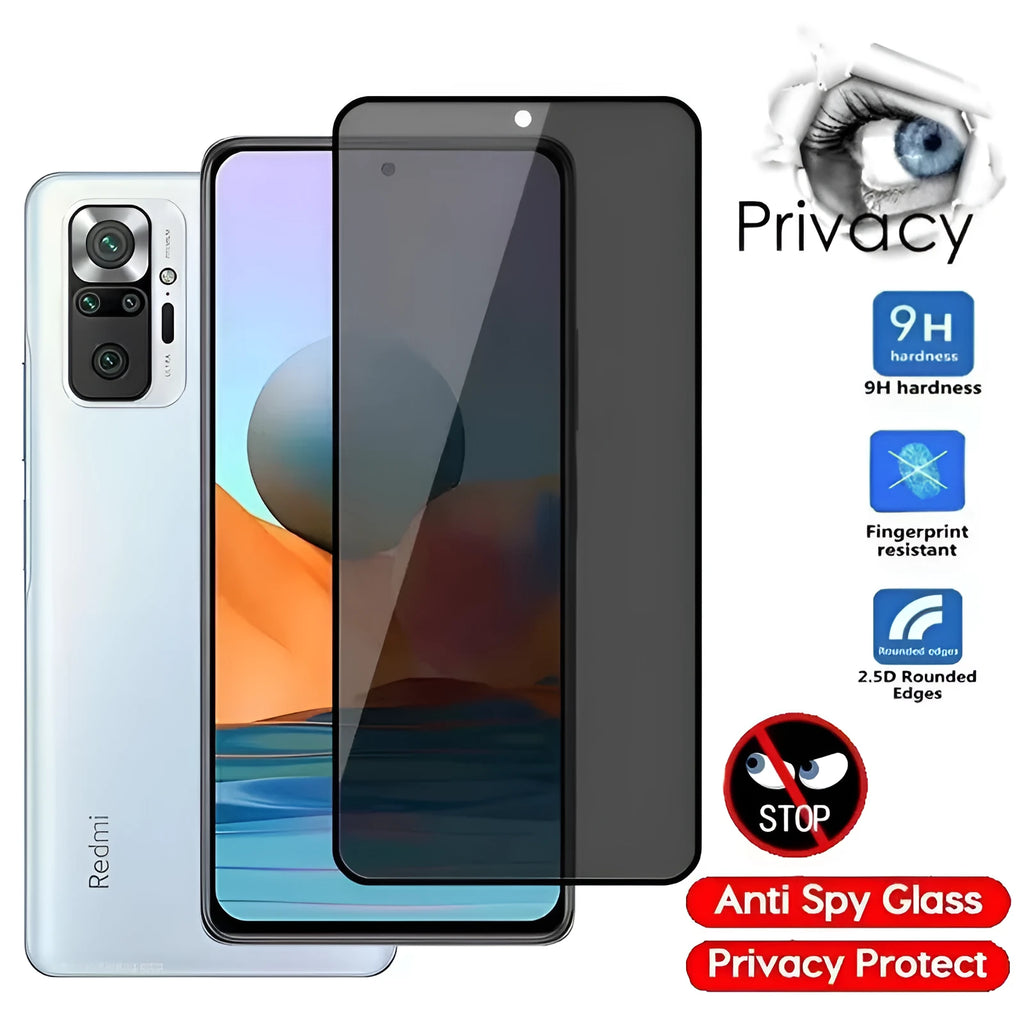 Xiaomi Poco Redmi Note anti-spy privacy screen protector with 0.33mm clear protective film