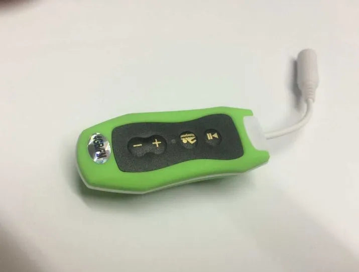 Compact black Bluetooth MP3 headset for sports with no screen and IPX68 waterproof rating.
