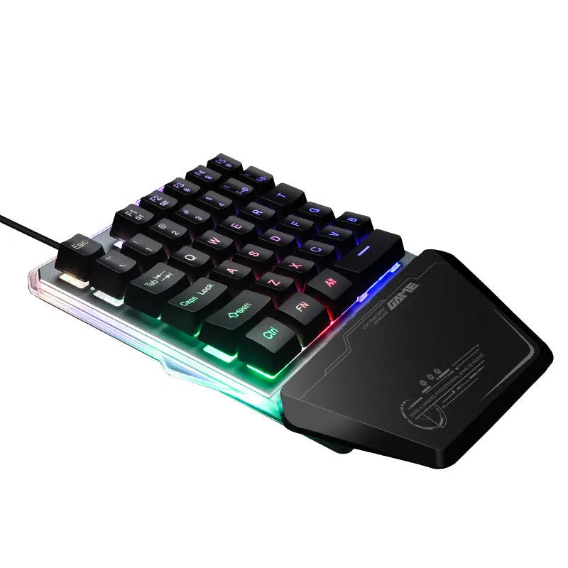 G40 Flow black one-handed gaming keyboard with RGB backlit keys