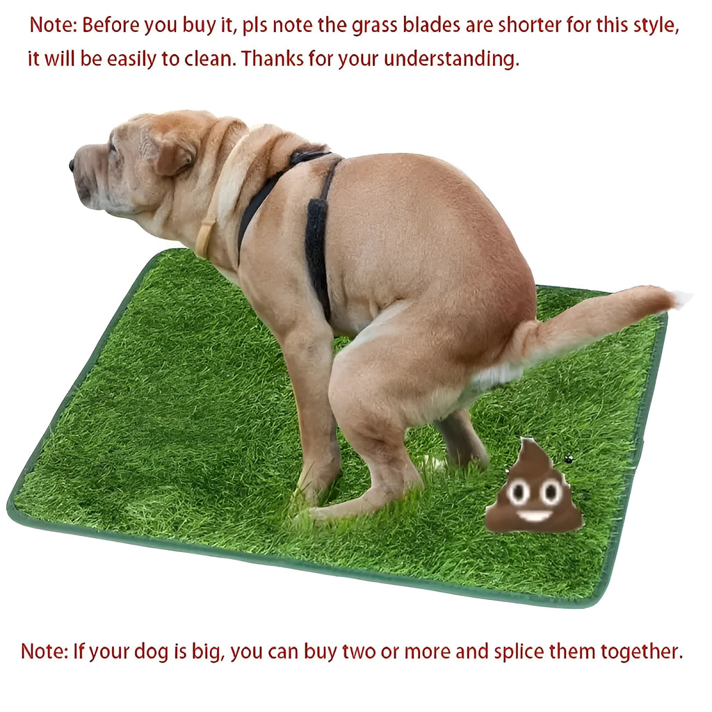 Artificial grass dog toilet training mat with drainage for indoor pet use