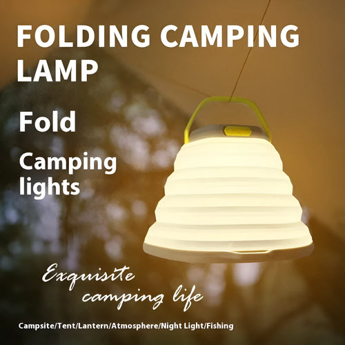 White camping lamp with single-key switch for outdoor lighting