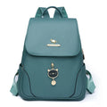 Women's casual leather backpack in street trend style with three-dimensional pocket and soft Pu construction
