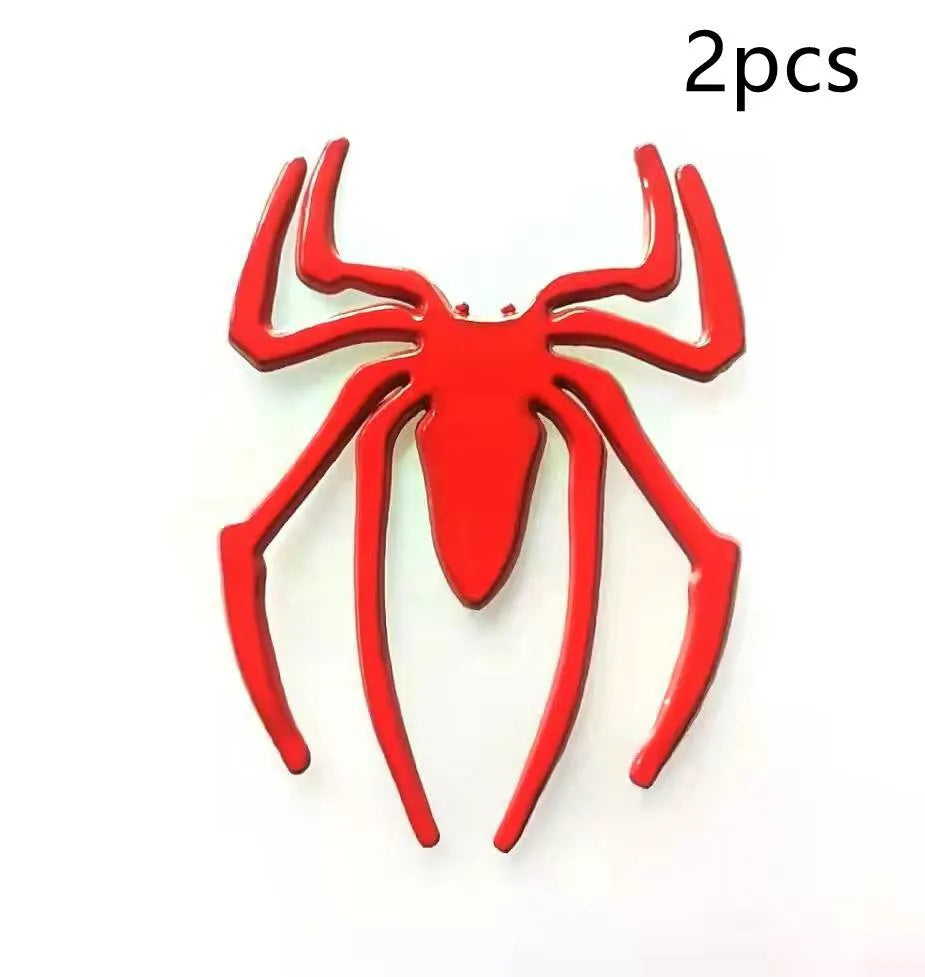 Gold zinc alloy metal spider decorative sticker on a white background