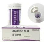 Chlorine dioxide test paper bottle with 50 strips for waste water concentration detection