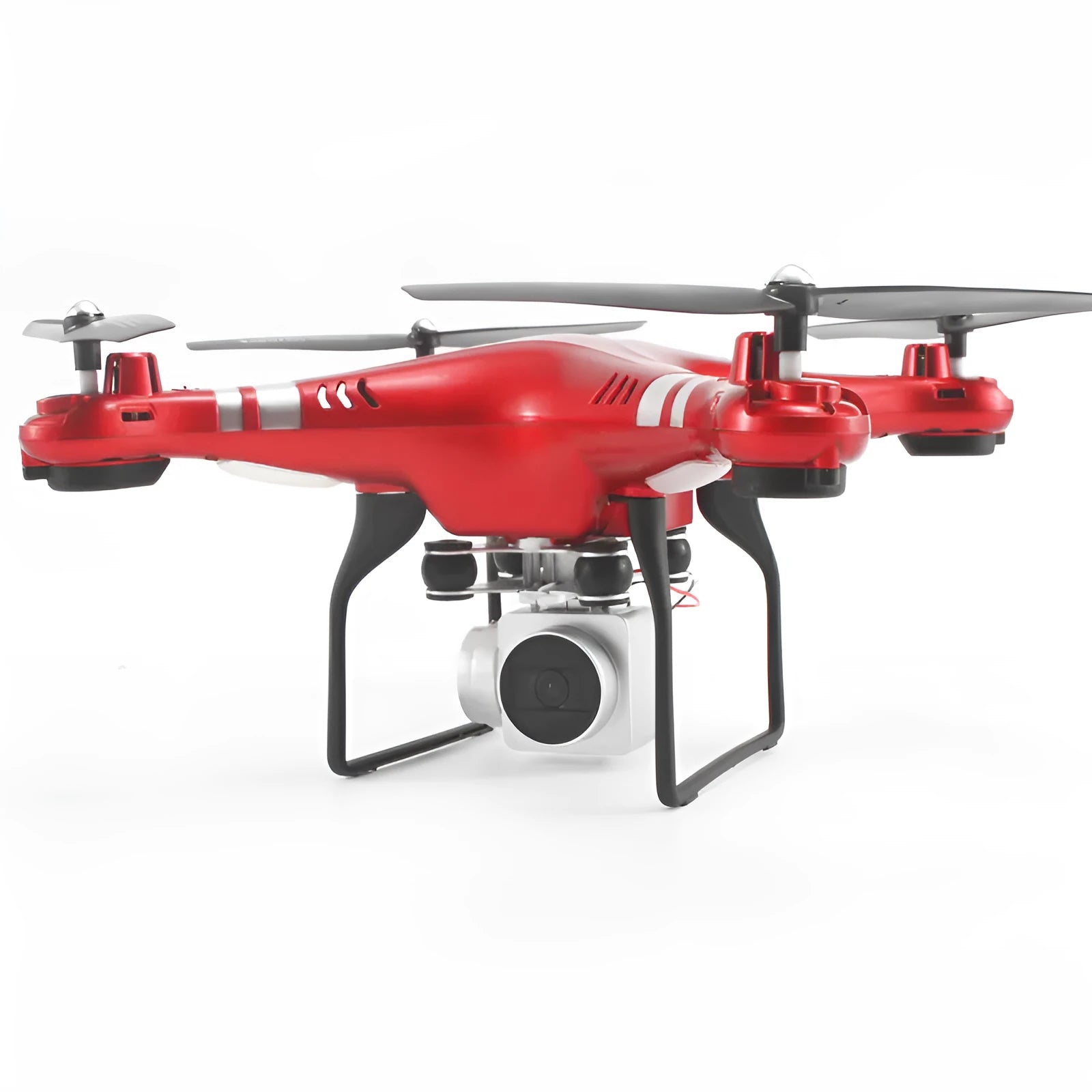 Alloy HD aerial photography drone with remote control handle in black, red, or white colours