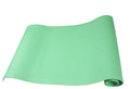 Red EVA yoga mat with textured anti-skid surface, shown rolled and unrolled.