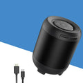 Black AI voice control Bluetooth speaker with USB port and control buttons