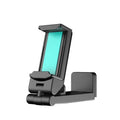 Foldable rotating phone holder in black, green or grey showing multiple viewing angles