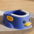 Duck-shaped PVC bath tub for washing small dogs and cats in blue colour