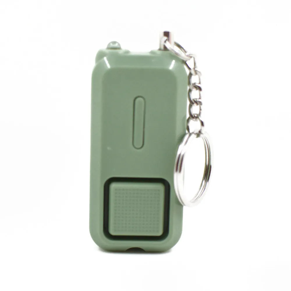 ZQ-202 personal safety alarm in multiple colours showing 65x30x12mm dimensions