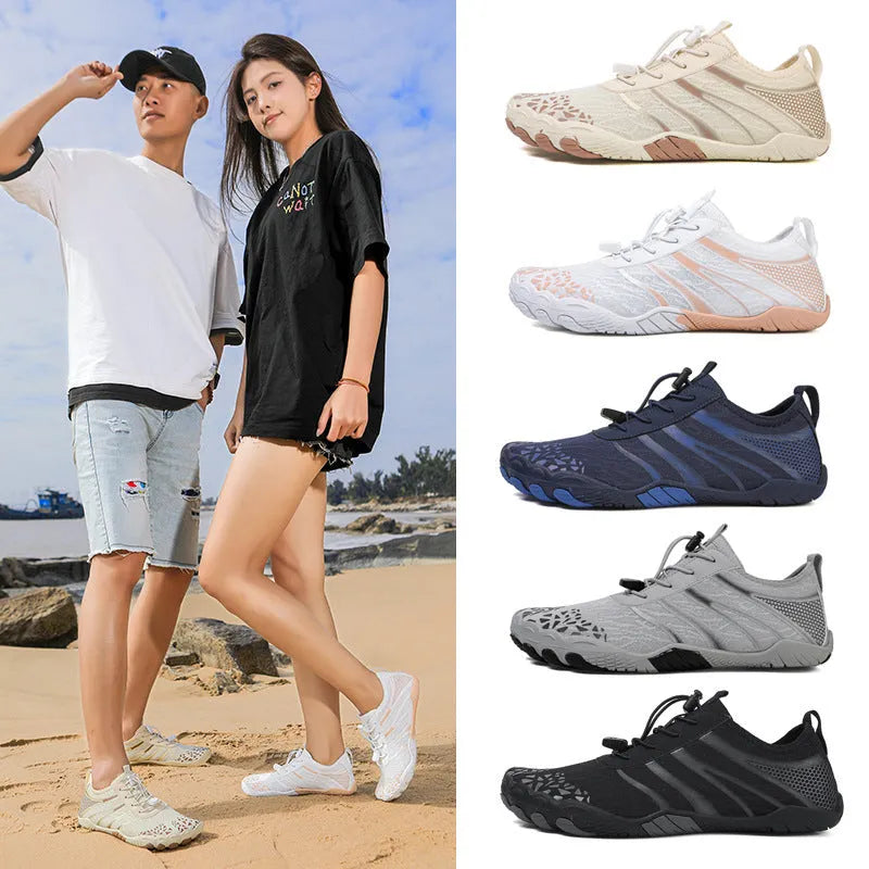 Casual beach running shoes in Lycra stretch fabric available in multiple colours and sizes