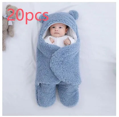 Baby quilted sleeping bag wrapper in cotton blend fabric with quilted pattern