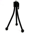 Small black iron frame desktop mini tripod with ball head, shown folded to its 110mm size.