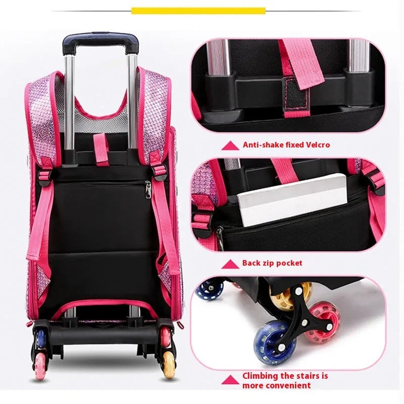 Transparent pet trolley bag with folding shoulder design in Oxford cloth with acrylic viewing cover