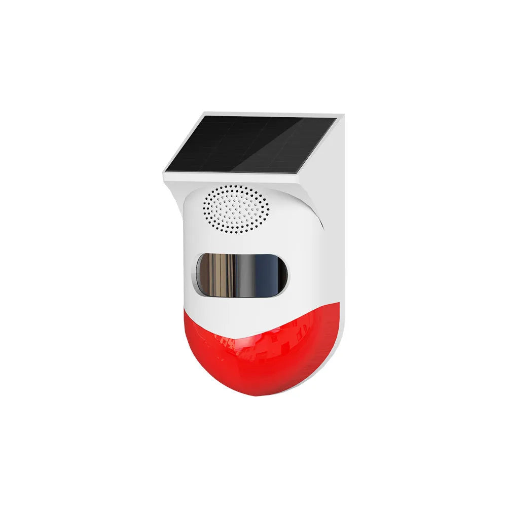 Wall-mounted solar infrared alarm with GSM and WiFi connectivity for outdoor security