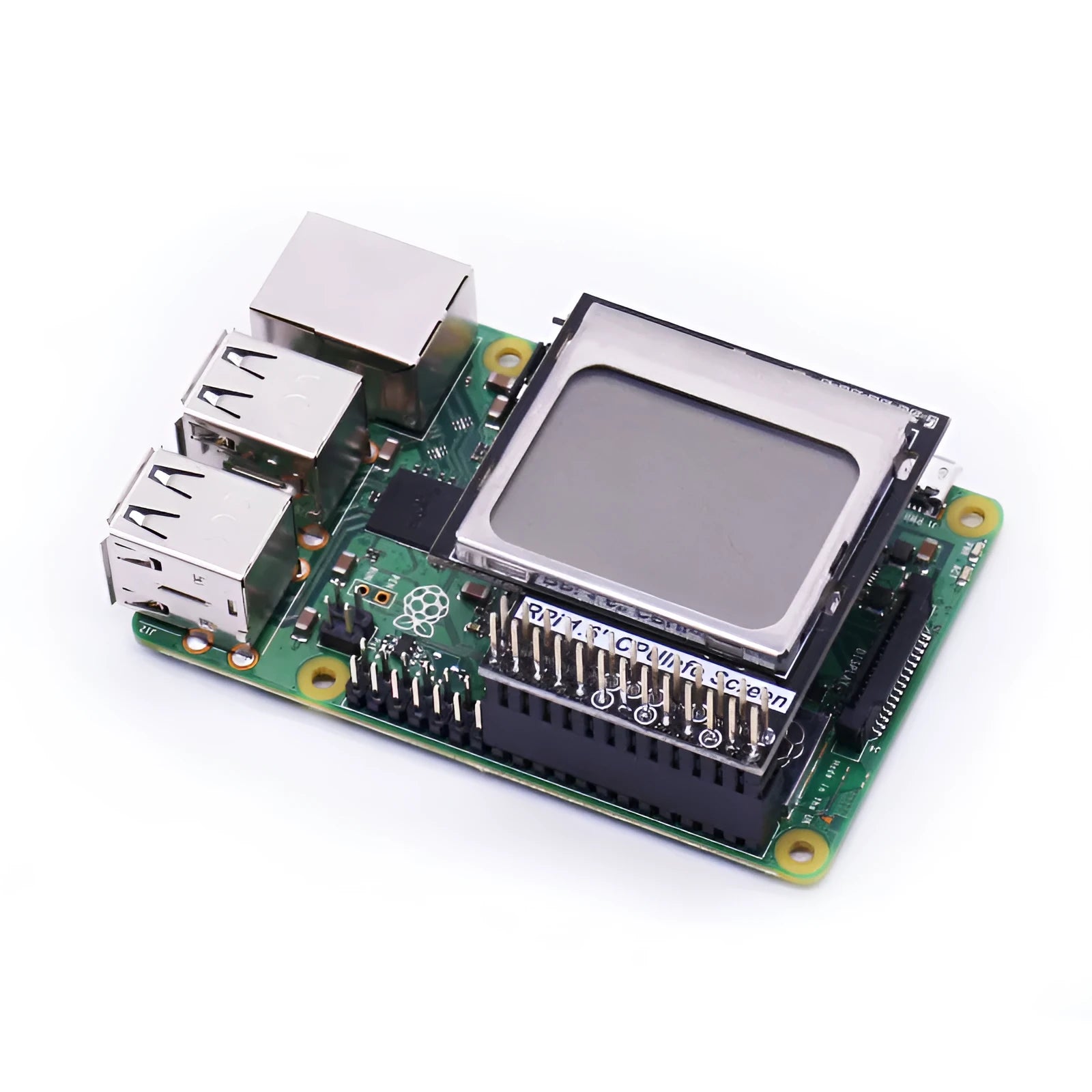 Raspberry Pi 1.6 inch LCD display screen with backlight switch for monitoring CPU information
