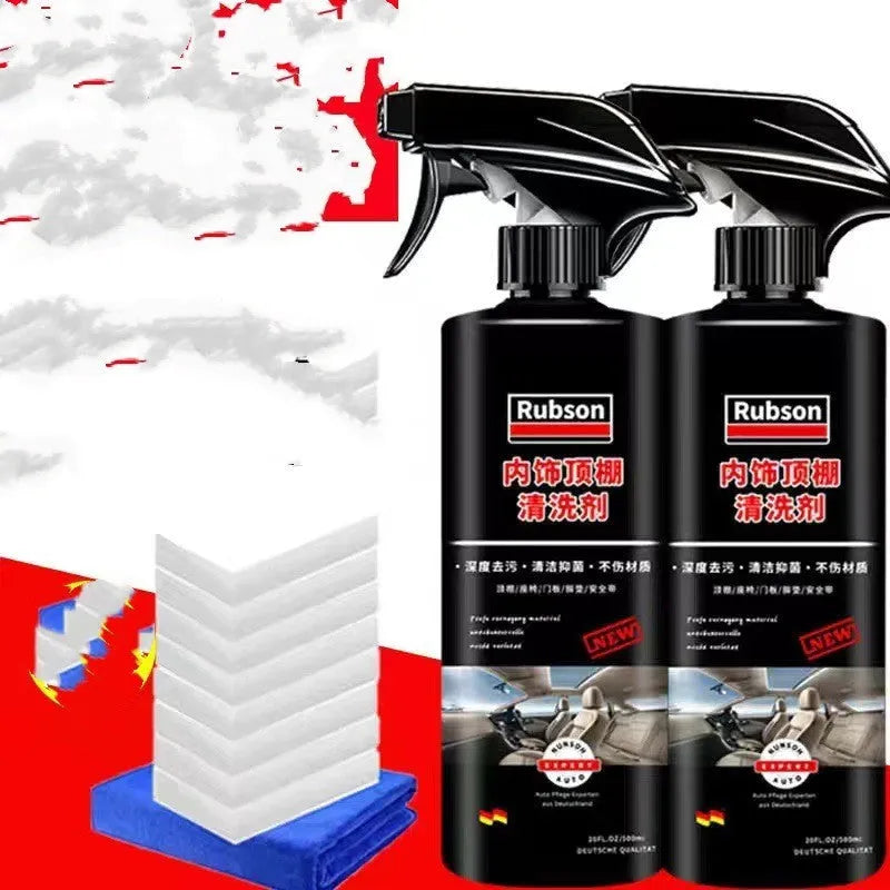 UL ultrasonic fabric roof foam decontamination cleaner bottle with sponge wipes and towel