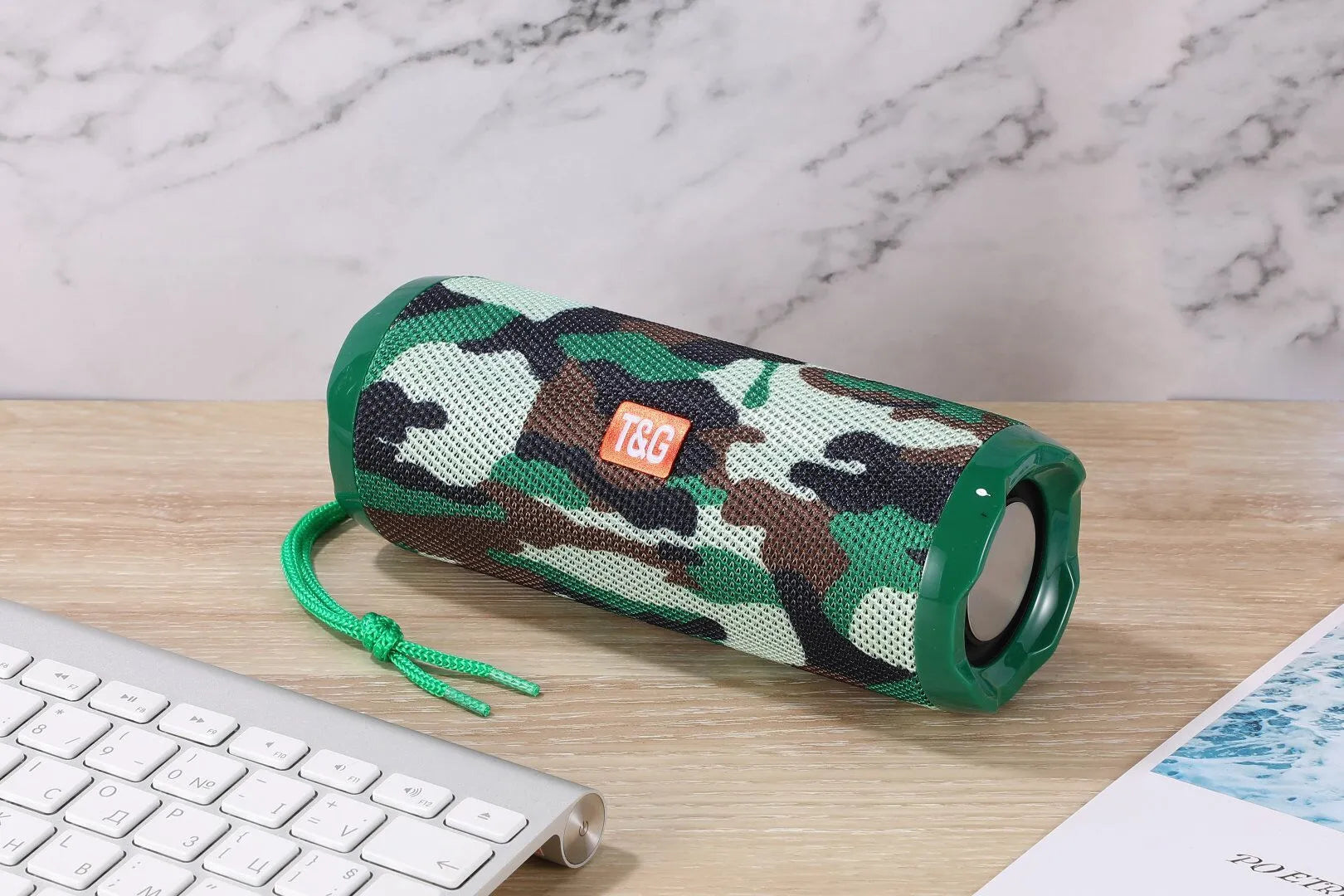 Fabric portable Bluetooth speaker with card holder in multiple colour options