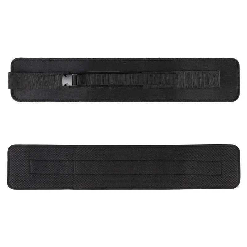 Black and pink weight-bearing hip bridge training belt for dumbbell barbell exercises with lumbar support