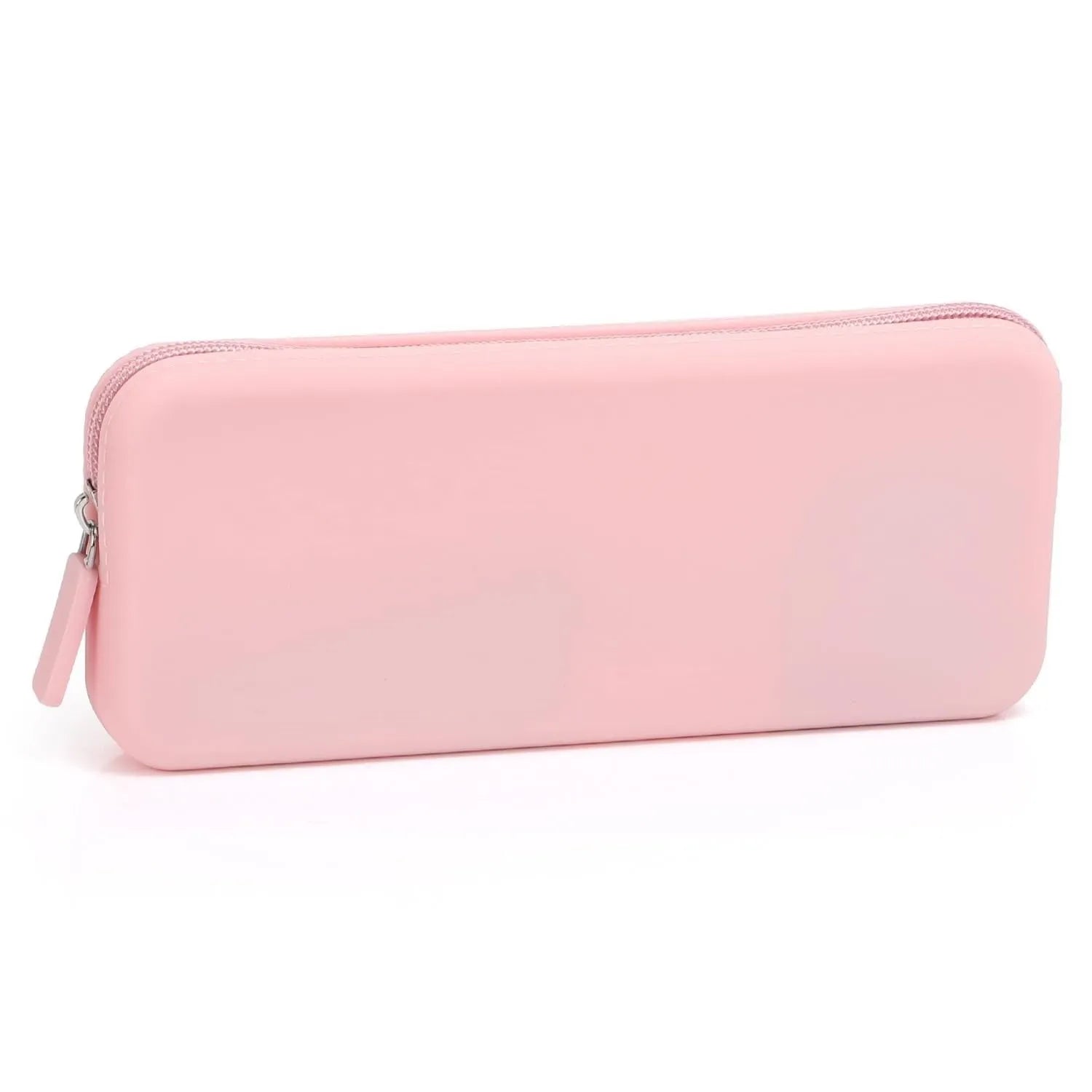 Silicone makeup brush storage bag in various colours showing compact 20x8x2.5cm dimensions